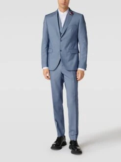 CG - Club Of Gents Slim Fit 2-Knopf-Sakko Mit Zier-Detail - Hellblau