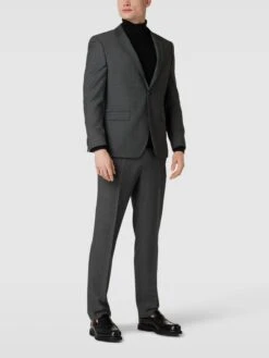 BOSS 2-Knopf-Sakko Mit Allover-Muster Modell 'Jaspert' - Anthrazit