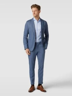 CG - Club Of Gents 2-Knopf-Sakko Mit Label-Detail Modell 'Carter' - Rauchblau