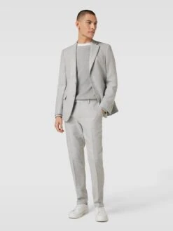 Pierre Cardin 2-Knopf-Sakko Mit Karomuster Modell 'Grant' - Hellgrau