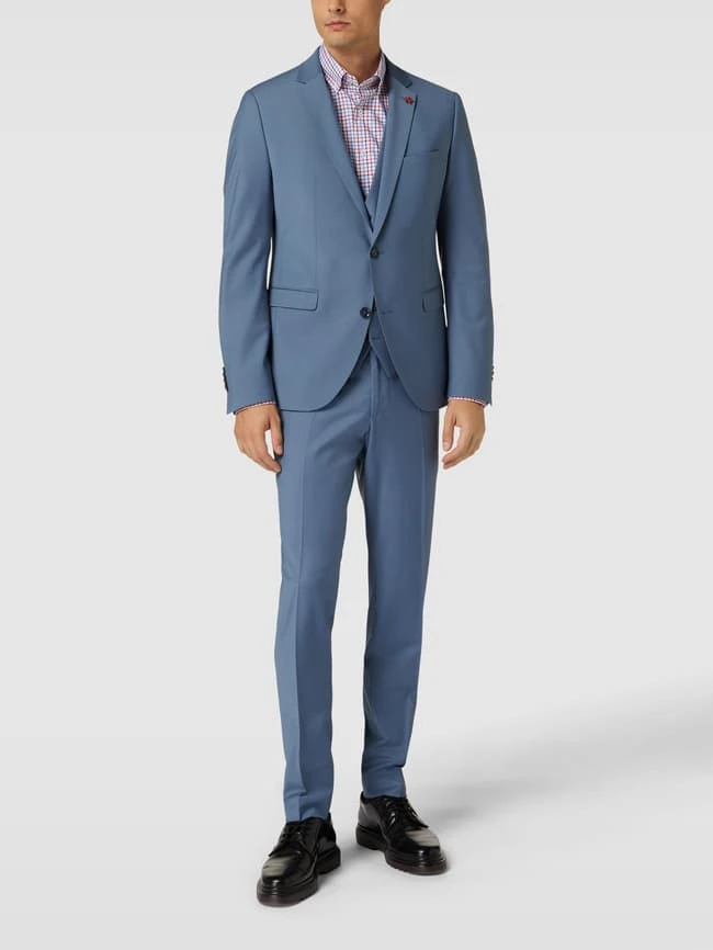 Cinque Sakko Mit Floraler Anstecknadel Modell 'Monopoli' - Rauchblau 3 Cinque Sakko Mit Floraler Anstecknadel Modell 'Monopoli' - Rauchblau