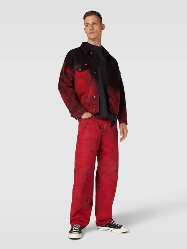 HUGO Jeans Mit Strukturmuster - Rot 3 HUGO Jeans Mit Strukturmuster - Rot