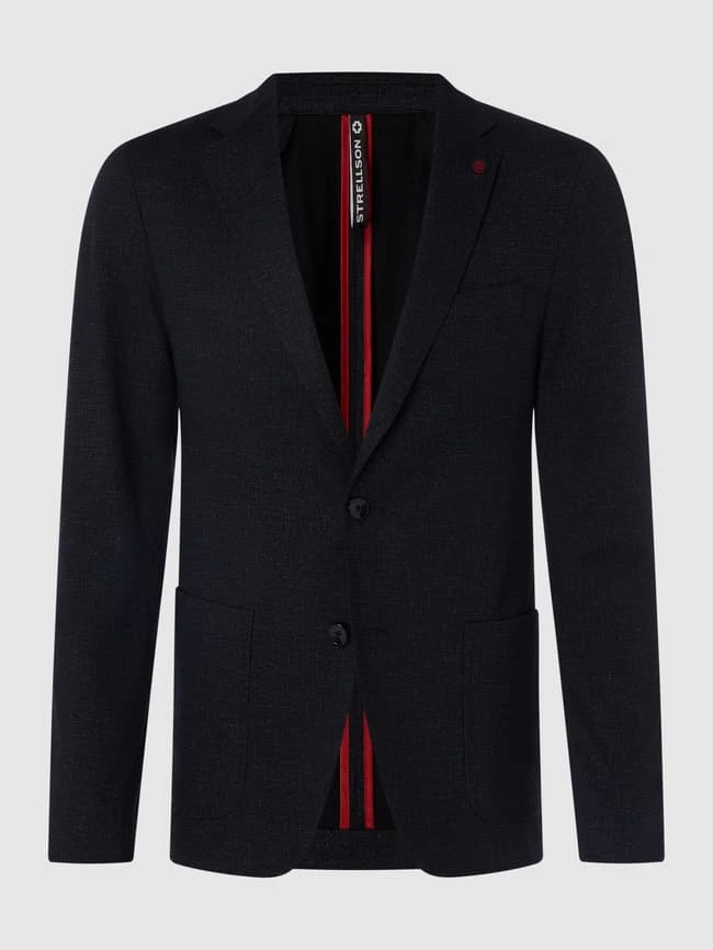 Strellson Slim Fit 2-Knopf-Sakko Aus Jersey Modell 'Acon' - Schwarz 4 Strellson Slim Fit 2-Knopf-Sakko Aus Jersey Modell 'Acon' - Schwarz – Bild 2