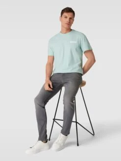 Garcia Jeans Mit Label-Patch Modell 'Rocko' - Mittelgrau