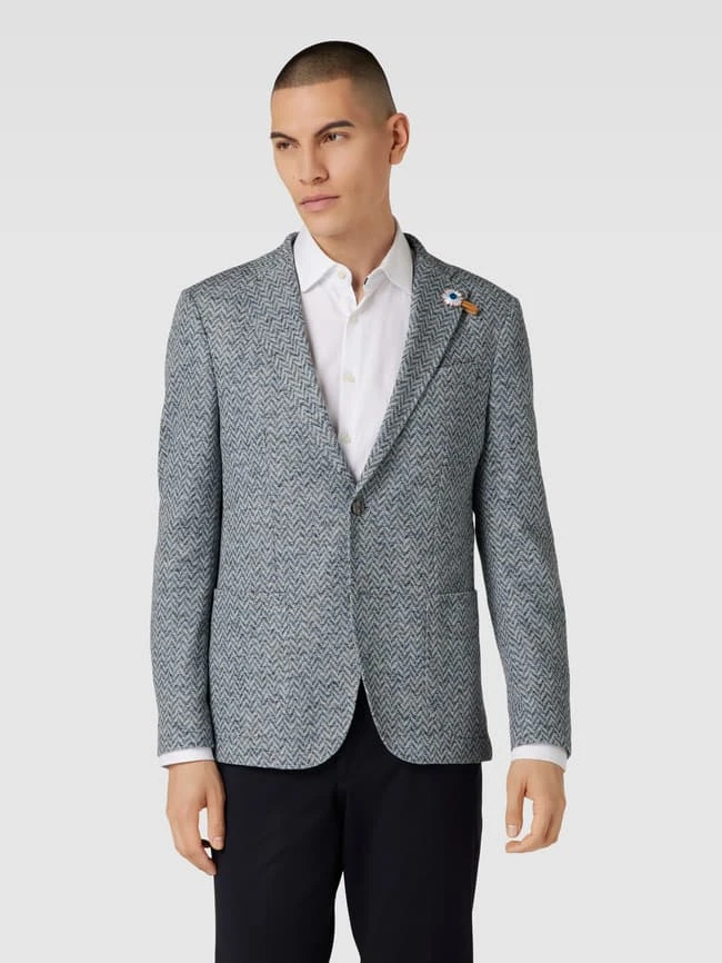 Baldessarini 2-Knopf-Sakko Mit Allover-Muster Modell 'Seba' - Blau 6 Baldessarini 2-Knopf-Sakko Mit Allover-Muster Modell 'Seba' - Blau – Bild 4