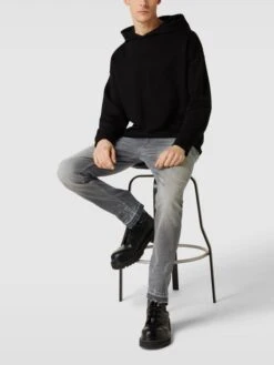 7 For All Mankind Skinny Fit Jeans Mit Reißverschluss Modell 'Paxtyn' - Hellgrau