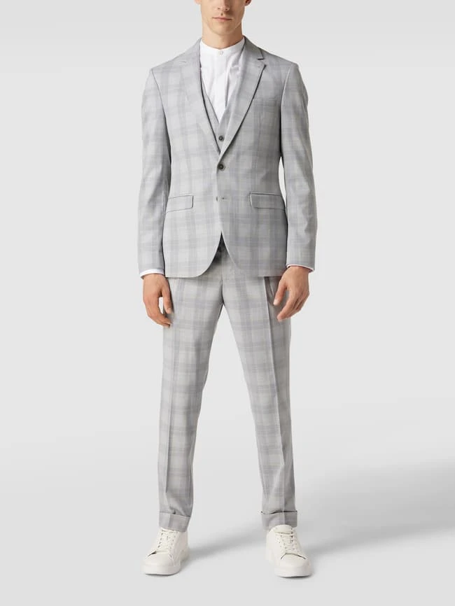 MCNEAL 2-Knopf-Sakko Mit Glencheck-Muster - Hellgrau 3 MCNEAL 2-Knopf-Sakko Mit Glencheck-Muster - Hellgrau