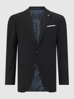 Pierre Cardin 2-Knopf-Sakko Mit Pattentaschen Modell 'Grant' - Schwarz