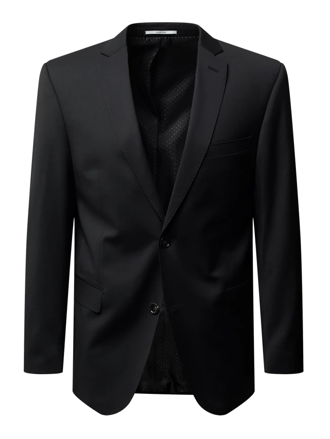 Carl Gross 2-Knopf-Sakko Aus Reiner Schurwolle - Schwarz 4 Carl Gross 2-Knopf-Sakko Aus Reiner Schurwolle - Schwarz – Bild 2
