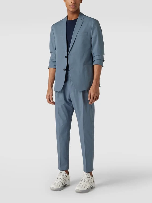 Drykorn Slim Fit 2-Knopf-Sakko Mit Reverskragen Modell 'Hurley' - Ozean Blau 3 Drykorn Slim Fit 2-Knopf-Sakko Mit Reverskragen Modell 'Hurley' - Ozean Blau