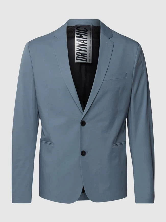 Drykorn Slim Fit 2-Knopf-Sakko Mit Reverskragen Modell 'Hurley' - Ozean Blau 4 Drykorn Slim Fit 2-Knopf-Sakko Mit Reverskragen Modell 'Hurley' - Ozean Blau – Bild 2