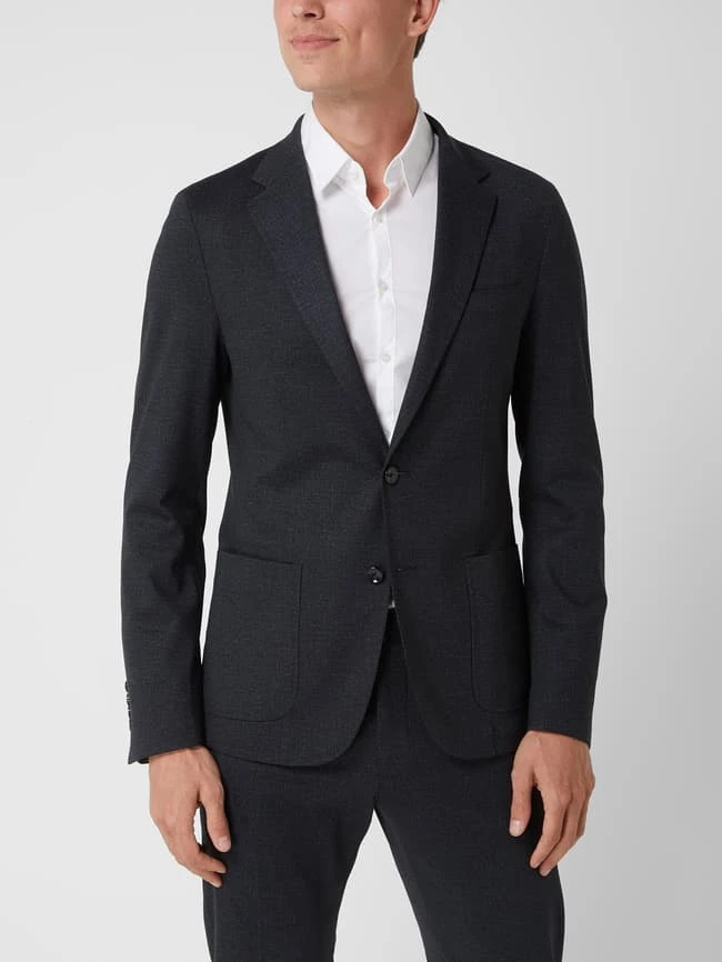 Strellson Slim Fit 2-Knopf-Sakko Aus Jersey Modell 'Acon' - Schwarz 6 Strellson Slim Fit 2-Knopf-Sakko Aus Jersey Modell 'Acon' - Schwarz – Bild 4