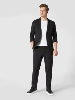 S.Oliver BLACK LABEL 2-Knopf-Sakko Mit Stretch-Anteil - Schwarz