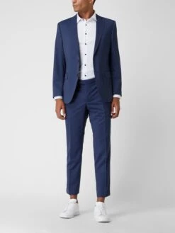 Pierre Cardin Modern Fit 2-Knopf-Sakko Mit Stretch-Anteil Modell 'Grant' - Blau