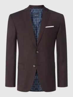 Pierre Cardin 2-Knopf-Sakko Mit Reverskragen - Bordeaux Rot