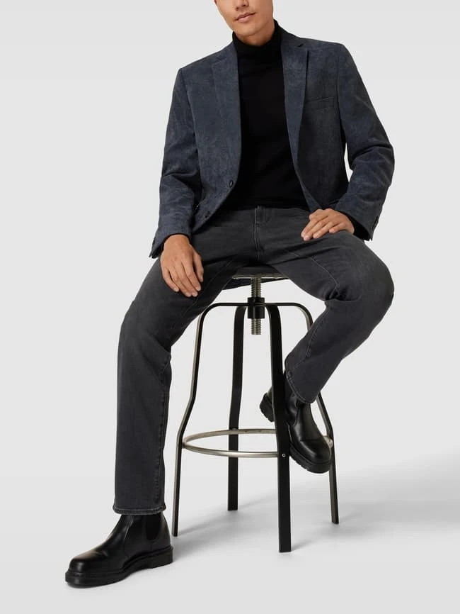 Christian Berg Men Sakko Mit Pattentaschen - Dunkelgrau 3 Christian Berg Men Sakko Mit Pattentaschen - Dunkelgrau