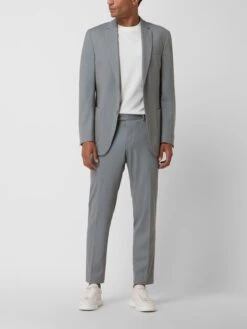 Christian Berg Men 2-Knopf-Sakko Aus Jersey - Lindgrün