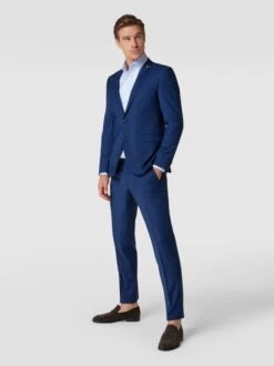 CG - Club Of Gents Slim Fit 2-Knopf-Sakko Mit Stretch-Anteil - Royalblau
