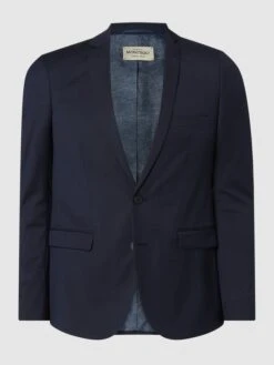 Montego Super Slim Fit 2-Knopf-Sakko Mit Stretch-Anteil - Marineblau