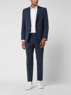 Pierre Cardin Modern Fit 2-Knopf-Sakko Mit Stretch-Anteil Modell 'Grant' - 'Futureflex' - Marineblau