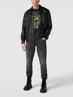 Blend Regular Fit Jeans Mit Label-Patch Modell 'Blizzard' - Hellgrau