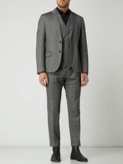 Antony Morato Slim Fit 2-Knopf-Sakko Mit Webmuster - Mittelgrau