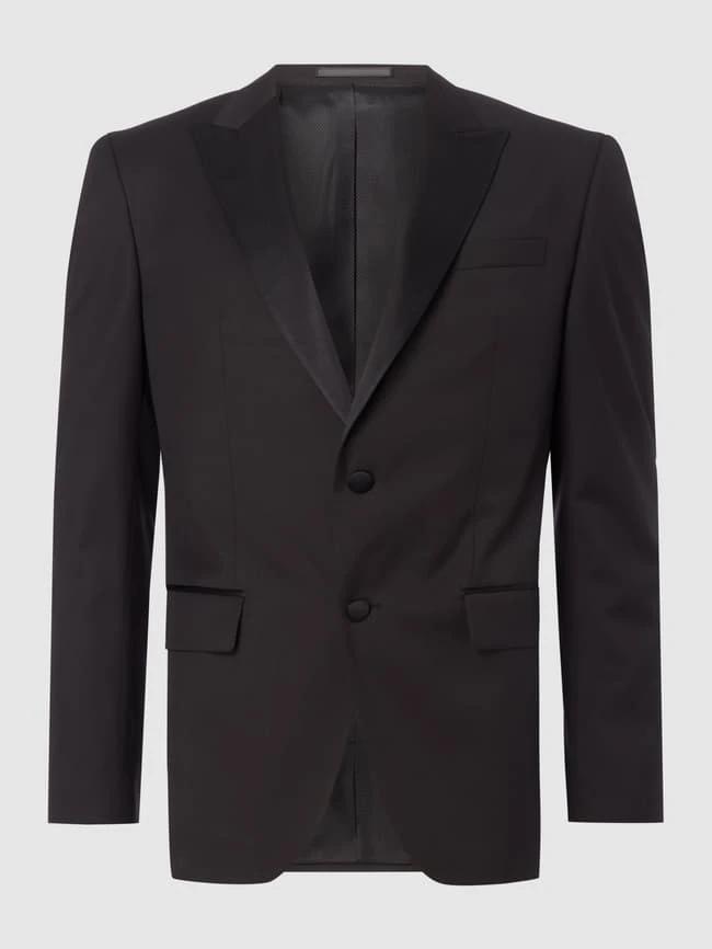 BOSS 2-Knopf-Sakko Mit Spitzfacon Aus Seide Modell 'Halwod' - Schwarz 4 BOSS 2-Knopf-Sakko Mit Spitzfacon Aus Seide Modell 'Halwod' - Schwarz – Bild 2