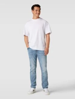 Blue Monkey Jeans Mit Label-Details Modell 'Boris' - Blau