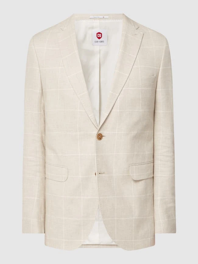 CG - Club Of Gents Slim Fit 2-Knopf-Sakko Aus Leinenmischung Modell 'Paul' - Beige 4 CG - Club Of Gents Slim Fit 2-Knopf-Sakko Aus Leinenmischung Modell 'Paul' - Beige – Bild 2