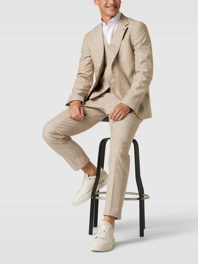 Strellson 2-Knopf-Sakko Mit Karomuster Modell 'Altzer' - Beige 3 Strellson 2-Knopf-Sakko Mit Karomuster Modell 'Altzer' - Beige