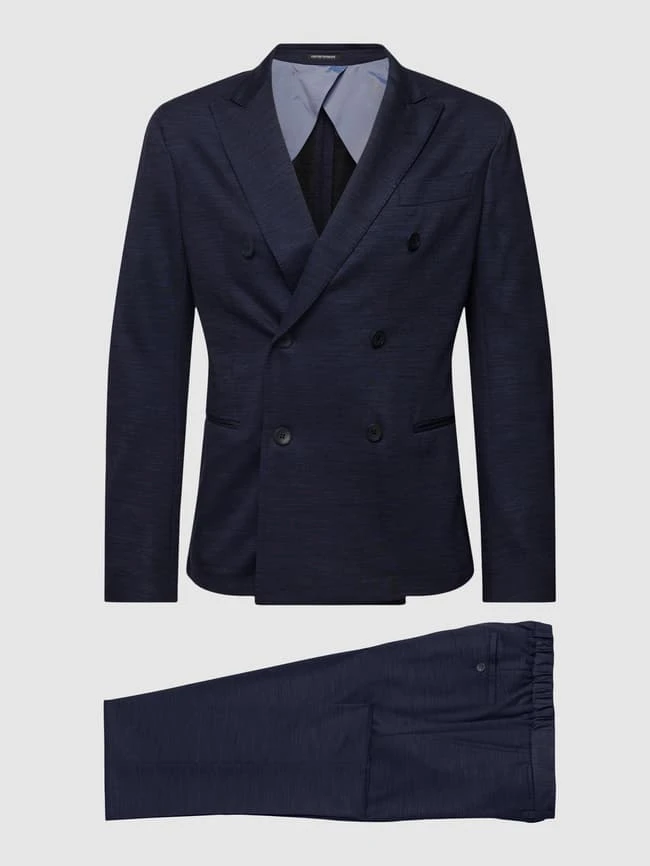 Emporio Armani Anzug Mit Doppelreihiger Knopfleiste - Marineblau 4 Emporio Armani Anzug Mit Doppelreihiger Knopfleiste - Marineblau – Bild 2