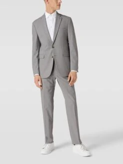 Christian Berg Men 2-Knopf-Sakko Mit Brustleistentasche - Hellgrau