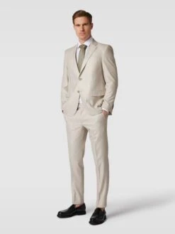 Pierre Cardin 2-Knopf-Sakko Mit Reverskragen Modell 'Grant' - Beige