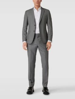 BOSS 2-Knopf-Sakko Aus Schurwolle Modell 'Huge' - Hellgrau