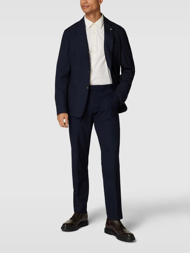 BOSS Slim Fit 2-Knopf-Sakko Mit Strukturmuster Modell 'Hanry' - Marineblau 2 BOSS Slim Fit 2-Knopf-Sakko Mit Strukturmuster Modell 'Hanry' - Marineblau