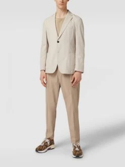 BOSS Slim Fit 2-Knopf-Sakko Mit Reverskragen - Beige