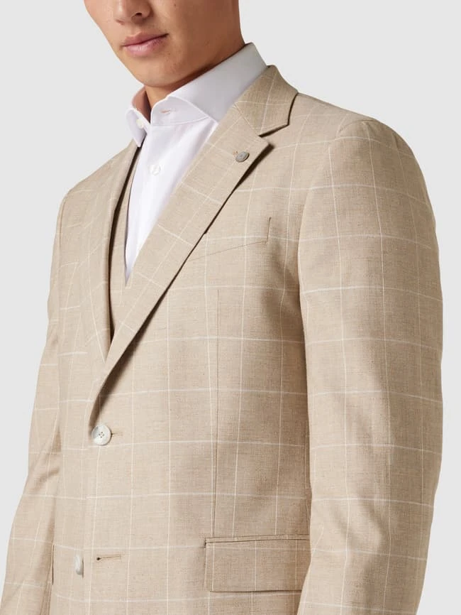 Strellson 2-Knopf-Sakko Mit Karomuster Modell 'Altzer' - Beige 5 Strellson 2-Knopf-Sakko Mit Karomuster Modell 'Altzer' - Beige – Bild 3