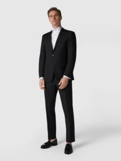 Carl Gross Modern Fit 2-Knopf-Sakko Aus Schurwolle - Schwarz