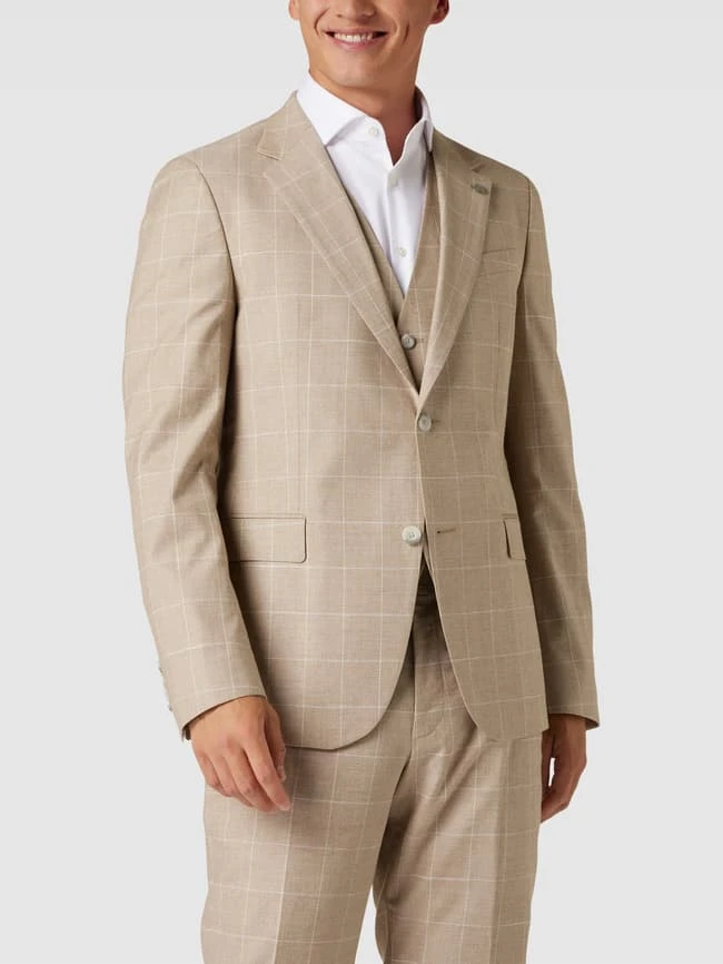 Strellson 2-Knopf-Sakko Mit Karomuster Modell 'Altzer' - Beige 6 Strellson 2-Knopf-Sakko Mit Karomuster Modell 'Altzer' - Beige – Bild 4