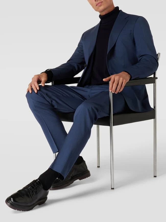 Tiger Of Sweden Regular Fit 2-Knopf-Sakko In Melierter Optik Modell 'Justin' - Royalblau 3 Tiger Of Sweden Regular Fit 2-Knopf-Sakko In Melierter Optik Modell 'Justin' - Royalblau