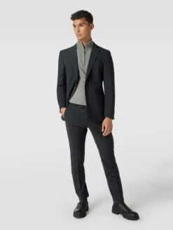 Strellson Regular Fit 2-Knopf-Sakko Aus Schurwolle - Anthrazit