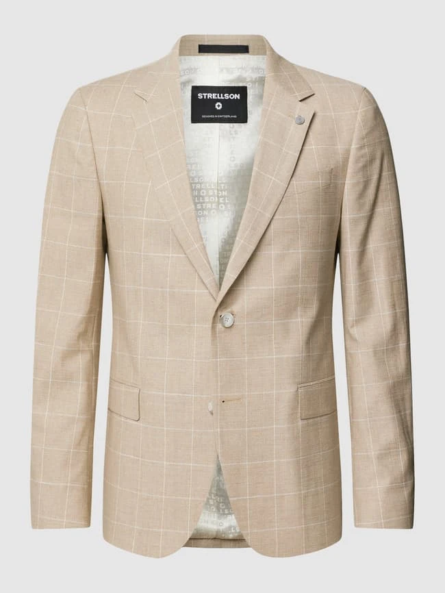 Strellson 2-Knopf-Sakko Mit Karomuster Modell 'Altzer' - Beige 4 Strellson 2-Knopf-Sakko Mit Karomuster Modell 'Altzer' - Beige – Bild 2