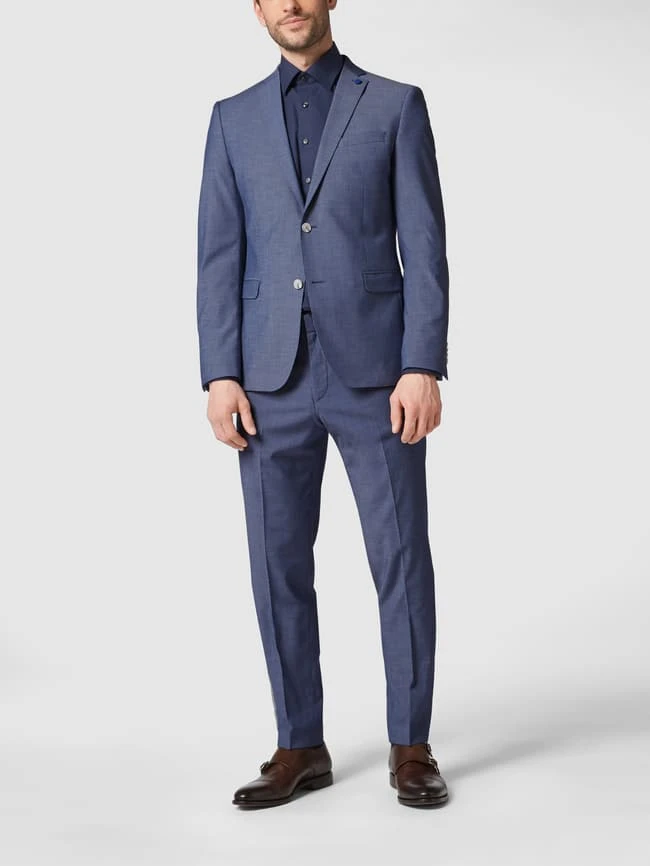 S.Oliver BLACK LABEL Slim Fit 2-Knopf-Sakko Mit Kontrastdetail - Jeans Meliert 3 S.Oliver BLACK LABEL Slim Fit 2-Knopf-Sakko Mit Kontrastdetail - Jeans Meliert